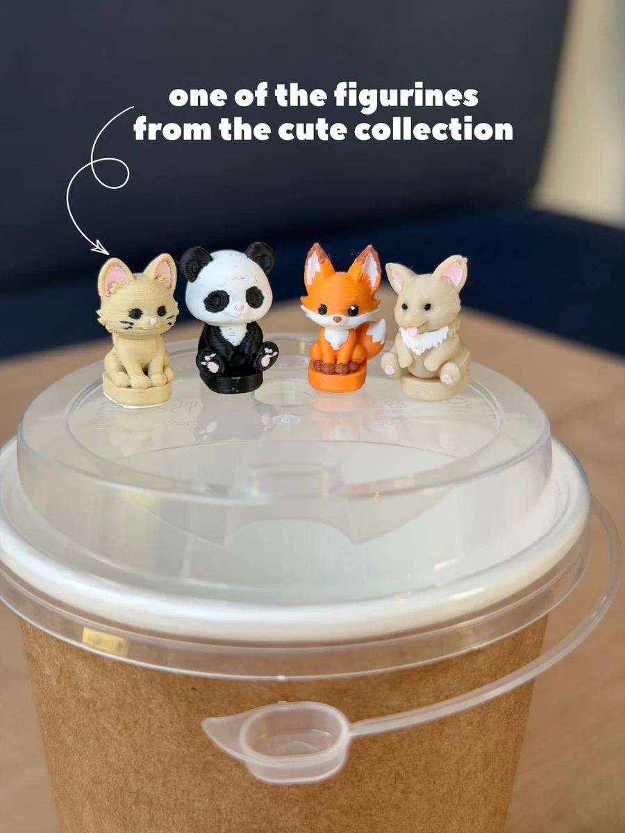 Cute cat coffee topper